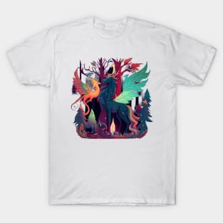 Unicorn Phoenix - Magic Fantasy Creatures T-Shirt